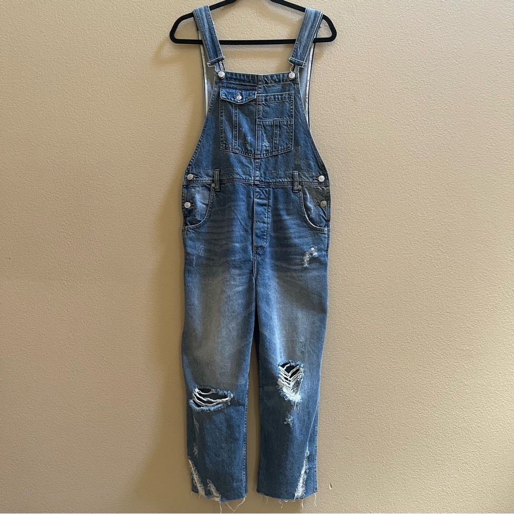 Free People Denim Overalls